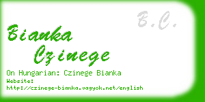 bianka czinege business card